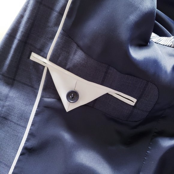 Simon's Lanificio Zignone Sport Jacket 36R - Blue - Picture 11 of 13